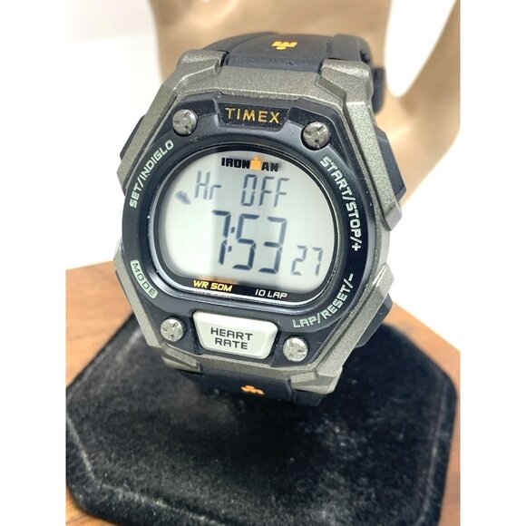 Timex Mens Watch TW5M49400 Ironman Quartz Digital Indiglo Black Rubber Band 42mm - Picture 1 of 15